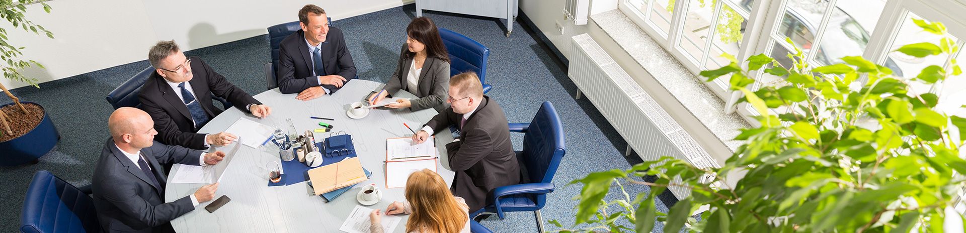 employees in a meeting 